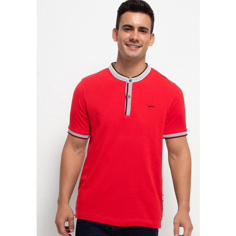 BAJU KAOS POLO PRIA CARDINAL ORIGINAL CASUAL LENGAN PENDEK MERAH CA18