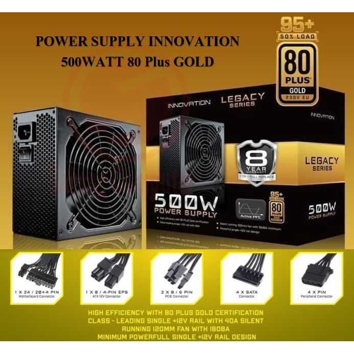 POWER SUPPLY INNOVATION 500WATT 80 Plus GOLD