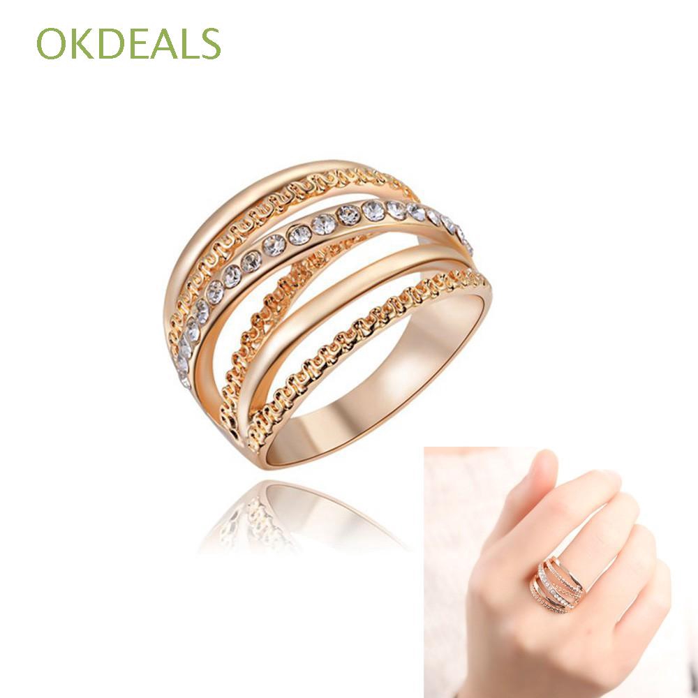 Aksesoris Fashion Wanita Cincin Banyak Lapis Bahan Aksesoris Fashion Wanita Cincin Banyak Lapis Bahan
