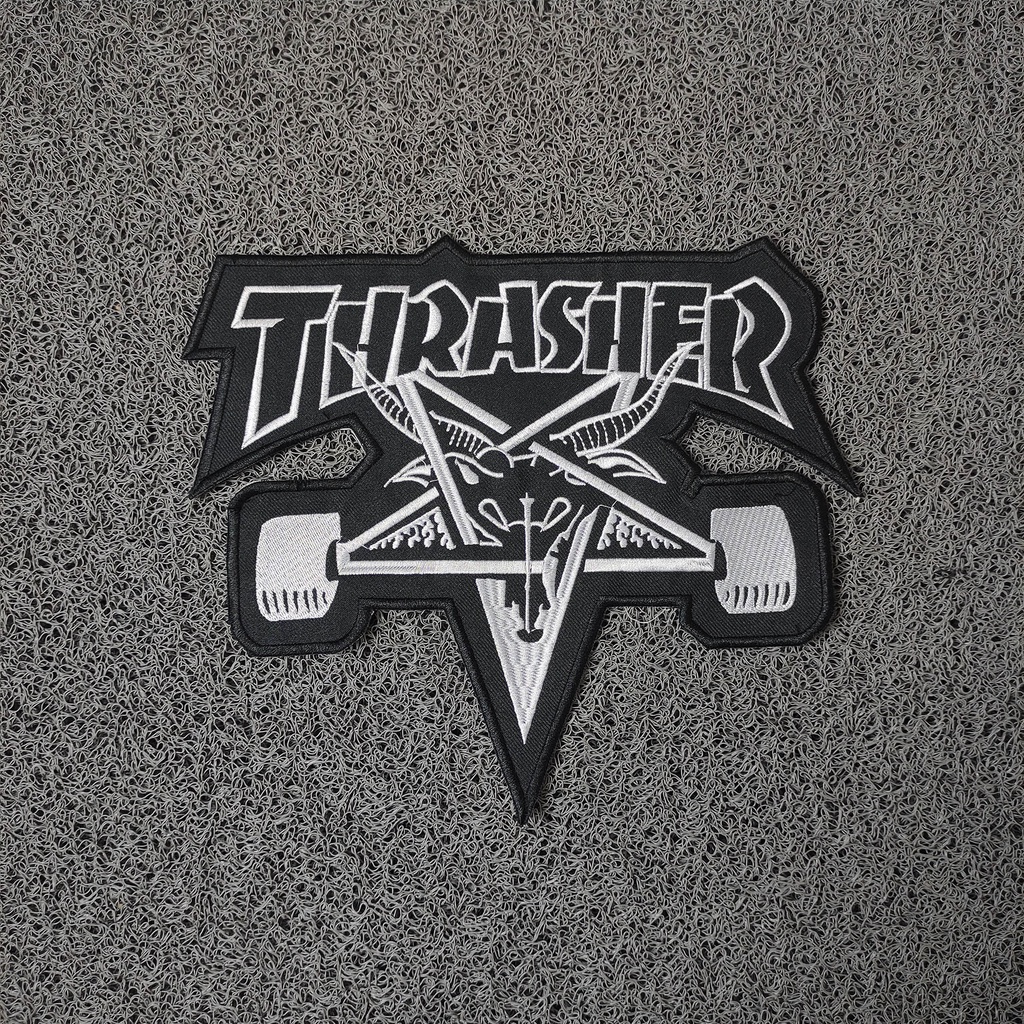 Backpatch Punggung Patch Bordir Jumbo Thrasher Satu Paket Cocok di aplikasi kan ke outfit