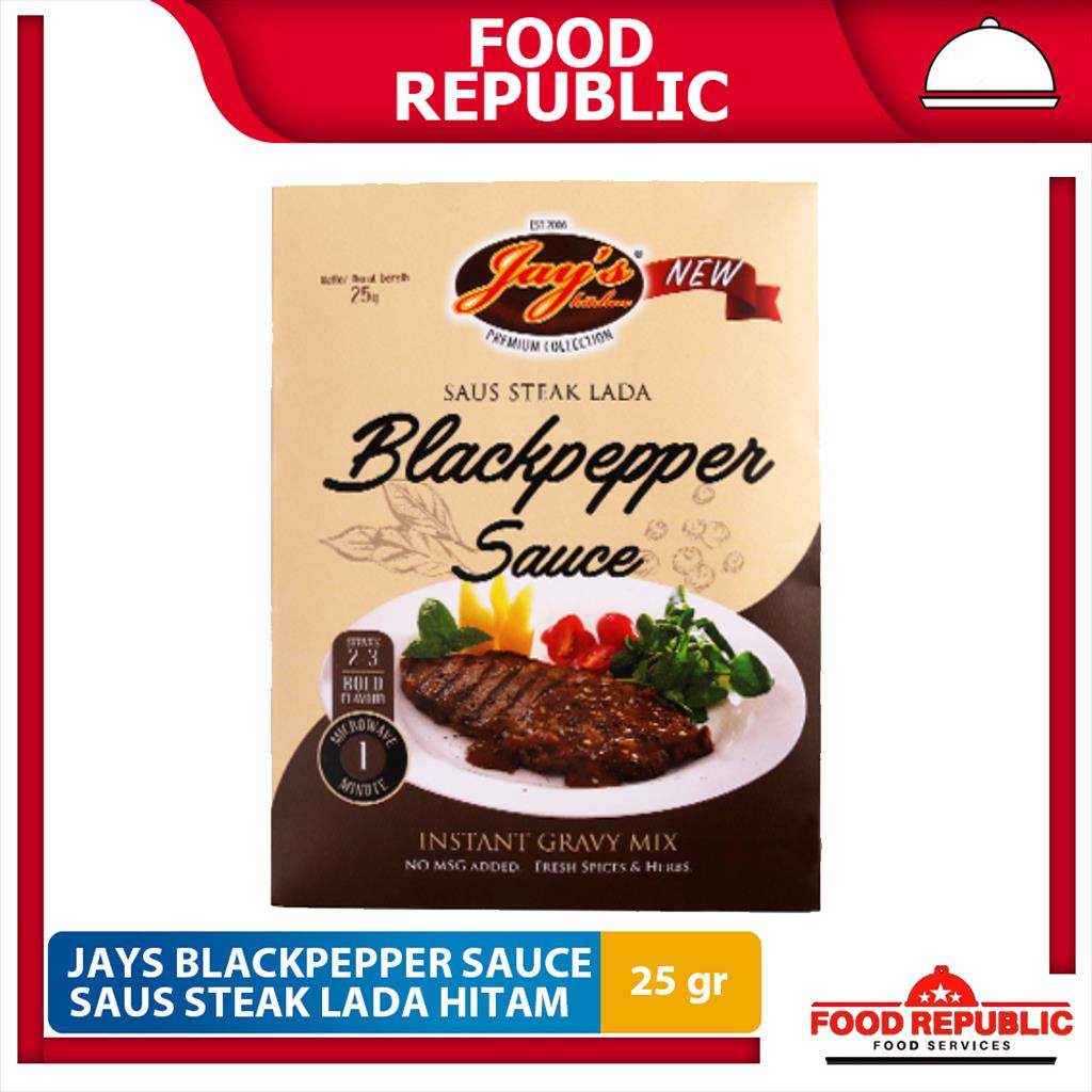 JAYS BLACK PEPPER SAUCE MIX 25 GR - SAUS STEAK LADA HITAM HALAL