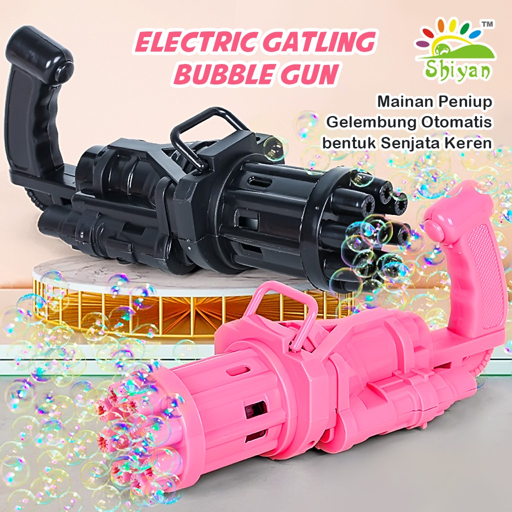 [Shiyan] pistol bubble gatling gun / bubble blower machine / mainan mesin bubble terbaru banyak busa