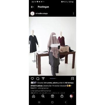 ❌ Sold by chat ❌ Preloved Gamis jakarta set atau jakset Mina 1 set jilbab dan cadar by Elmadina, Mal