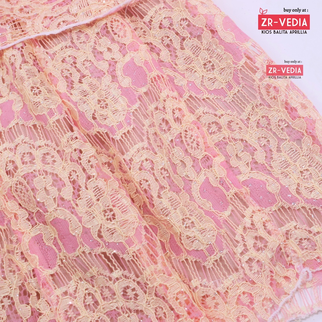 Dress Inara Bayi 0-6 Bulan / Dres Brukat Anak Perempuan Kondangan Baju Kensi Premium Gaun Pesta Murah