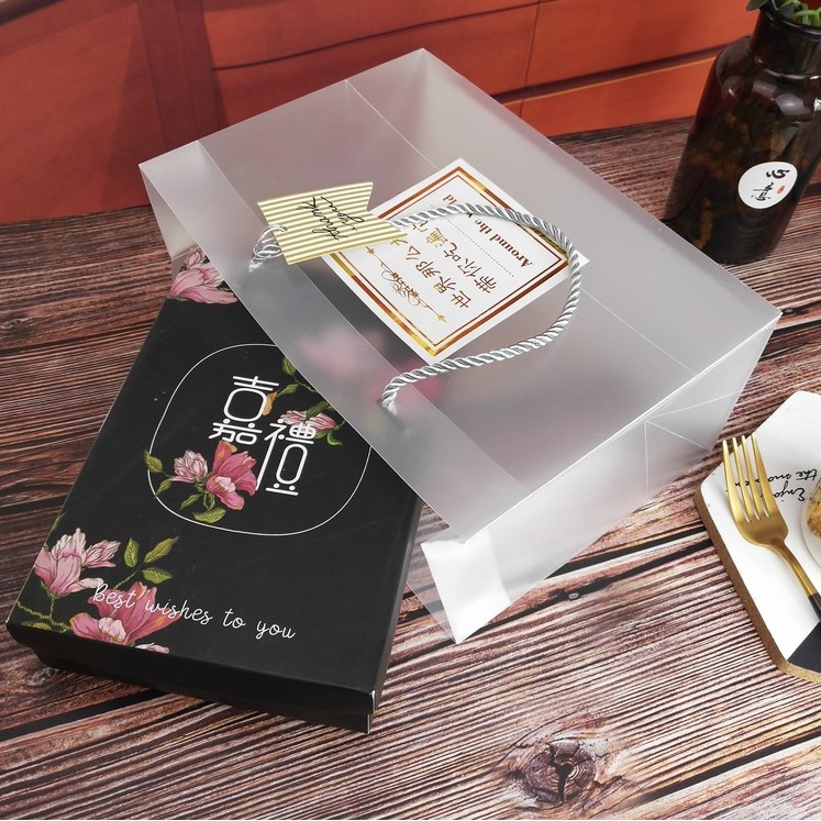 

Paperbag Transparant M 25.5x18x15cm 005049 Kantong box kue kantong packaging paper bag cantik