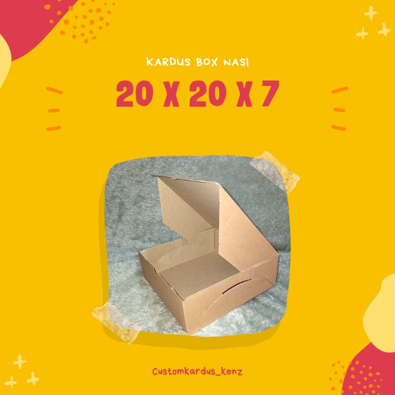 

❤️KENZ❤️ DUS BOX KOTAK NASI 20x20x7
