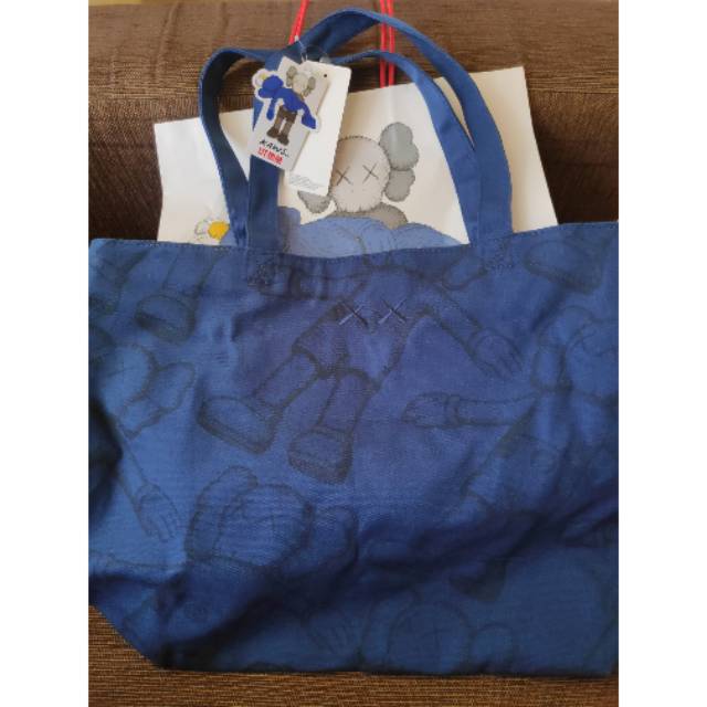 Uniqlo x Kaws Navy totebag (Receipt + Shopbag)
