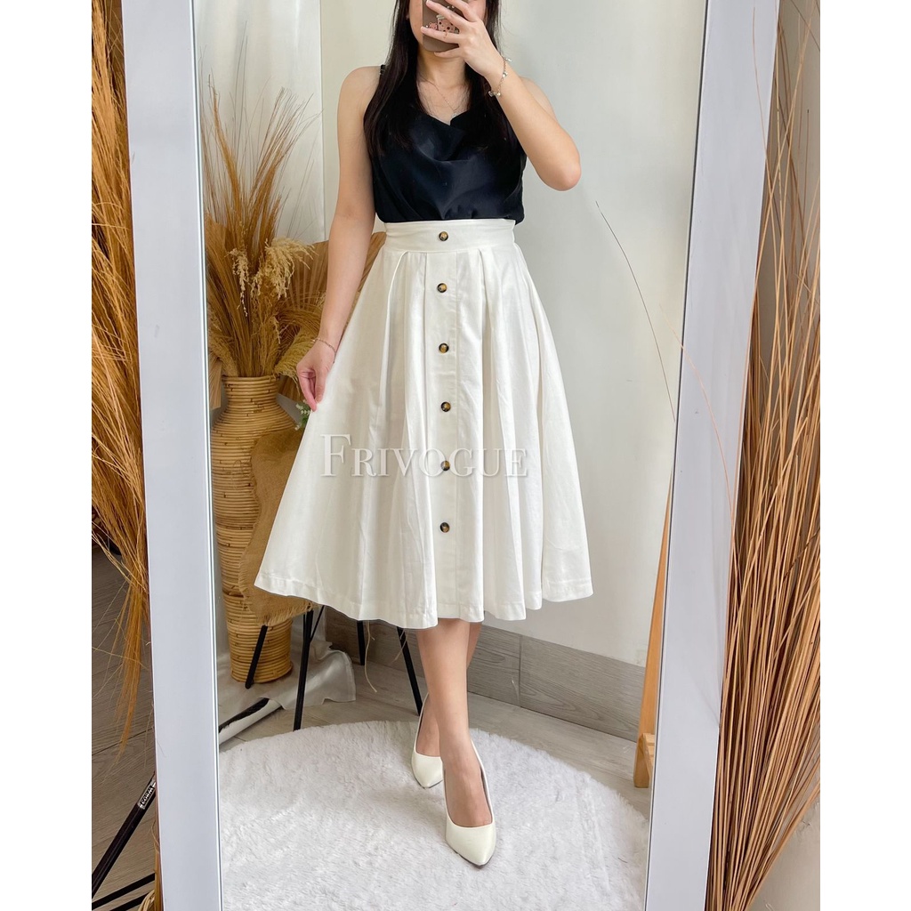 Olivia Button Skirt