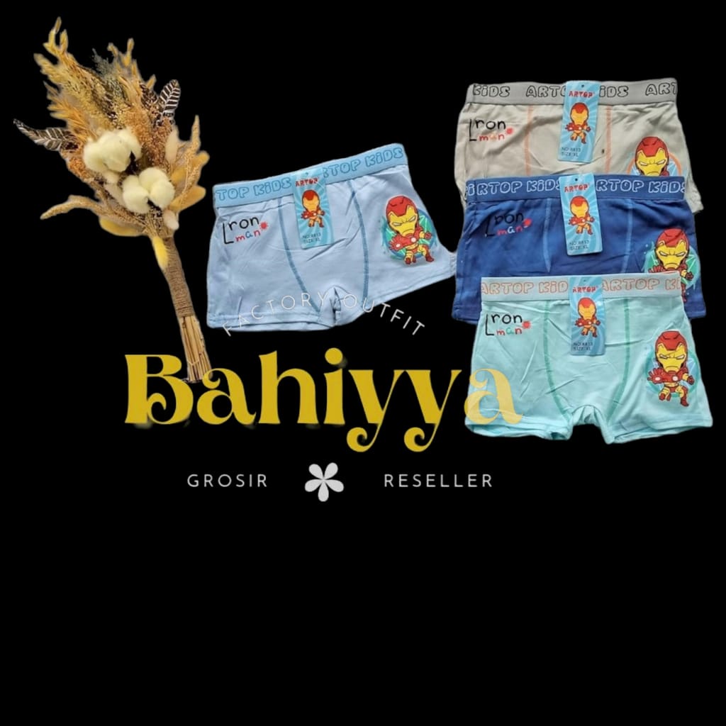 CD Celana dalam  ARTOP boxer renang karakter kartun ironman, iron man, anak cowok laki bayi balita