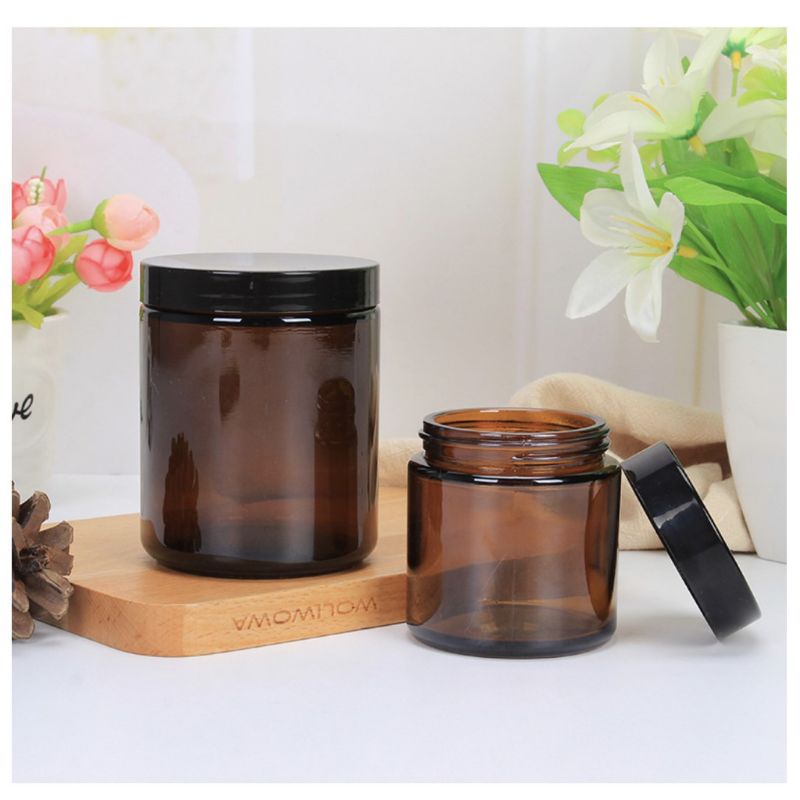 Jar kaca amber/ jar lilin kaca amber 200ml