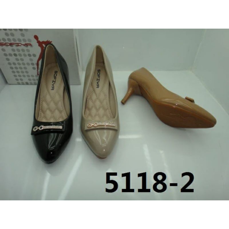 Sofiya Sepatu Pantopel Wanita Hak Kecil aneka warna