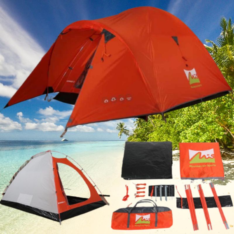 Tenda Mountain Inn Sports Borneo 4 (4-5 Org) Double Layer Tenda MIS Borneo 4 Java 4 Pro