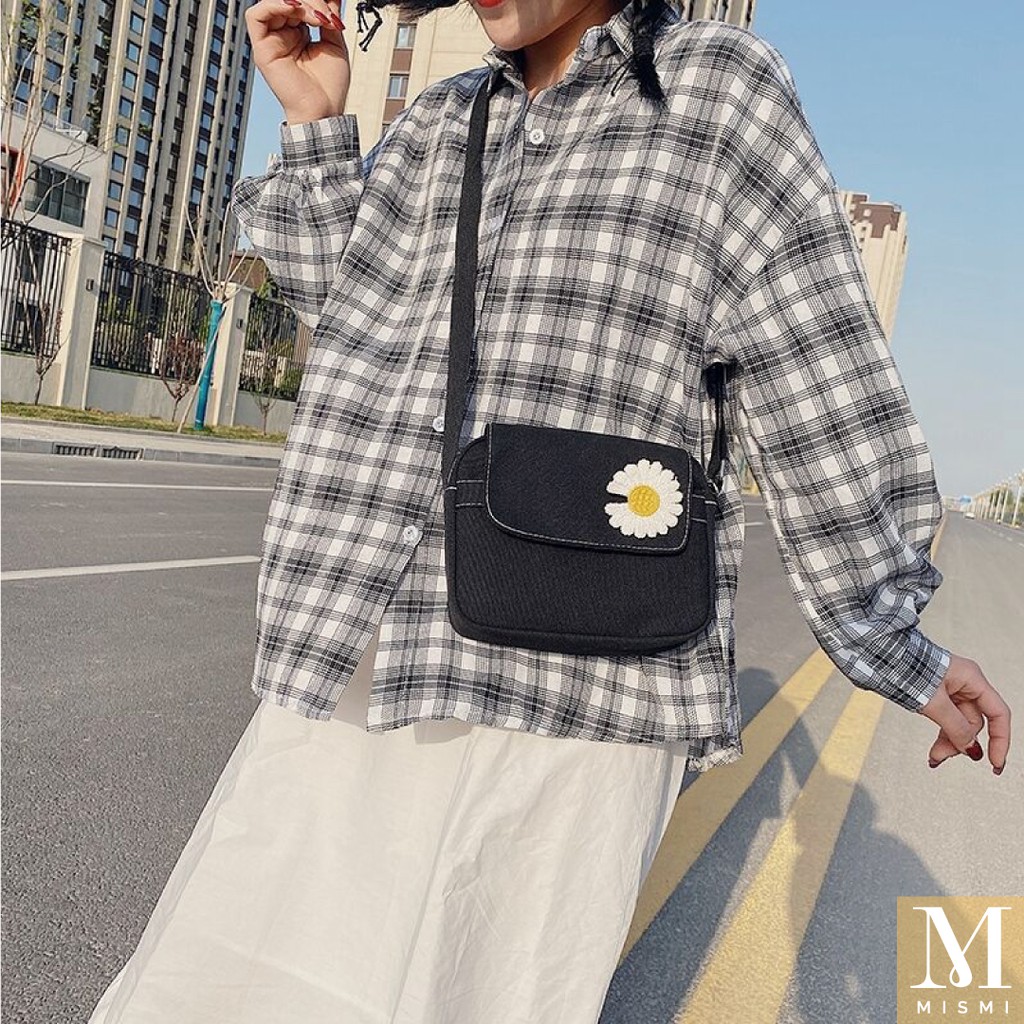 Mismi Flower Bag Tas Selempang Wanita Sling Bag Casual Perempuan Bunga Korea - 1I-3