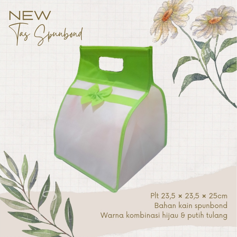 Tas Kain Spunbond Spoundbond Spunbound Spunbon Wadah Tempat Nasi Kotak Box Bekal Makan Makanan Bento