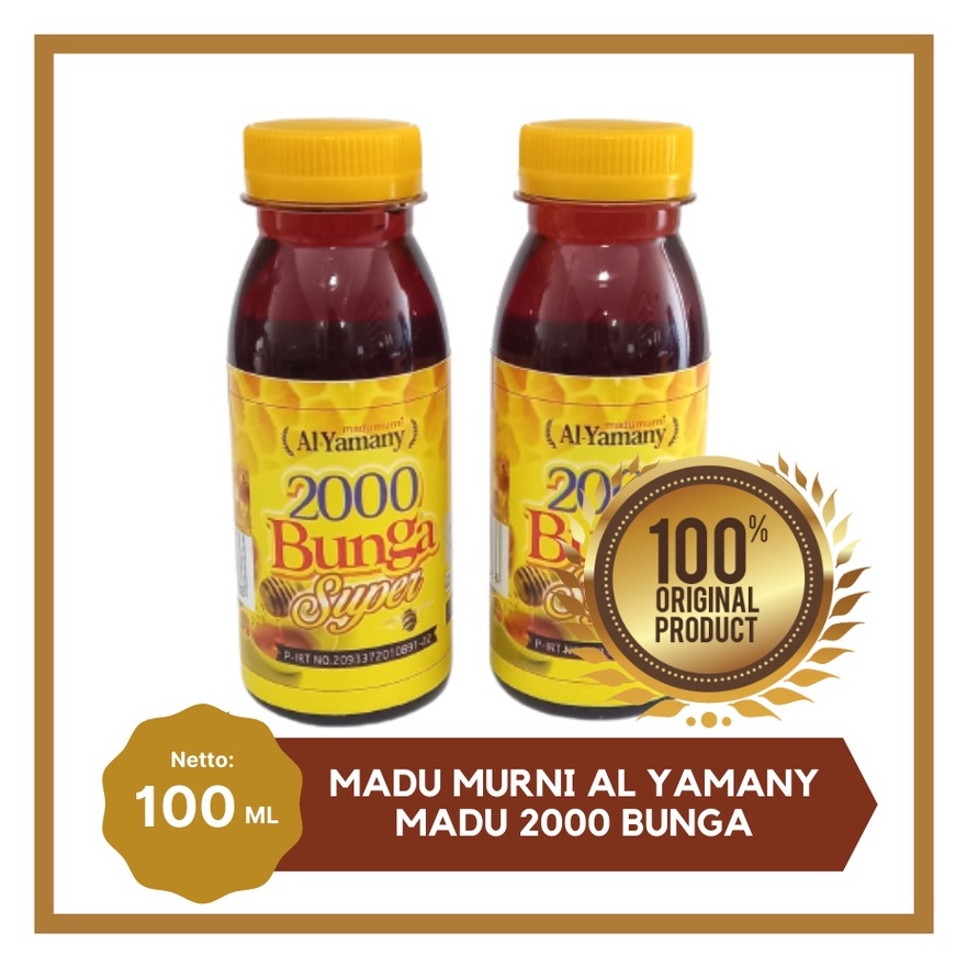 

Madu Asli 2000 Bunga Super Madu Murni Kemasan Kecil 100 ML Alfa Zahra Madu Murni Al Yamany