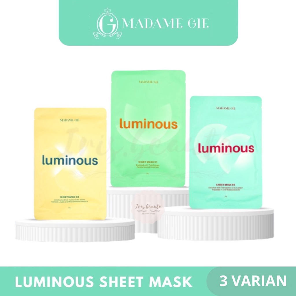 MADAME GIE Luminous Sheet Mask / Masker Wajah