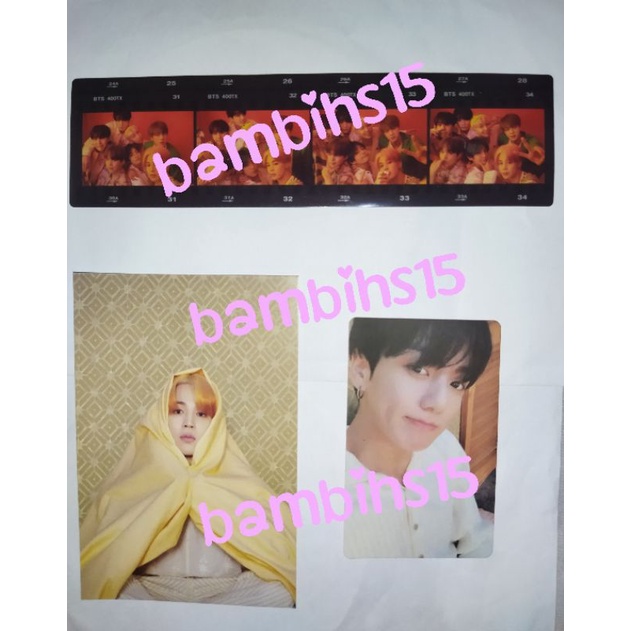 BTS PHOTOCARD & POSTCARD PHOTO FILM JUNGKOOK JIMIN MOTS PERSONA VERSI 3