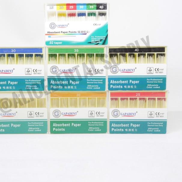 Dental Paper points paper point 1 kotak isi 200 pcs - no 40