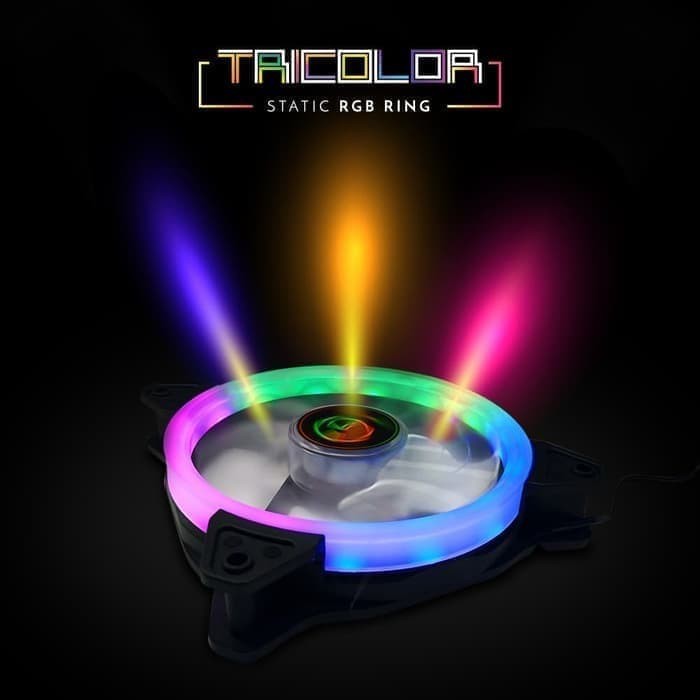 CUBE GAMING TRICOLOR STATIC RGB 12CM RING FAN