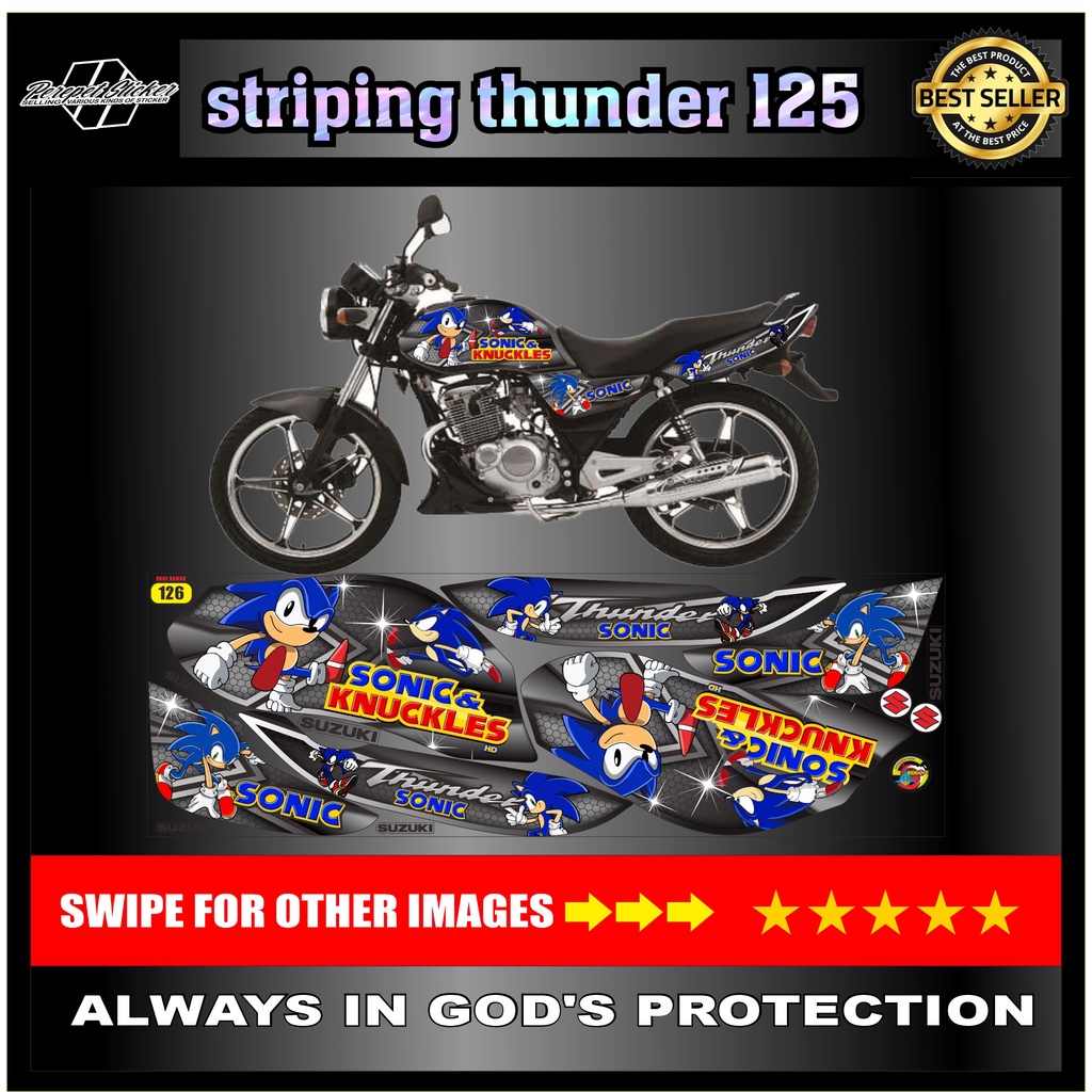 STRIPING thunder/ suzuki / STOCK suzuki thunder / STIKER thunder 125 / STICKER thunder