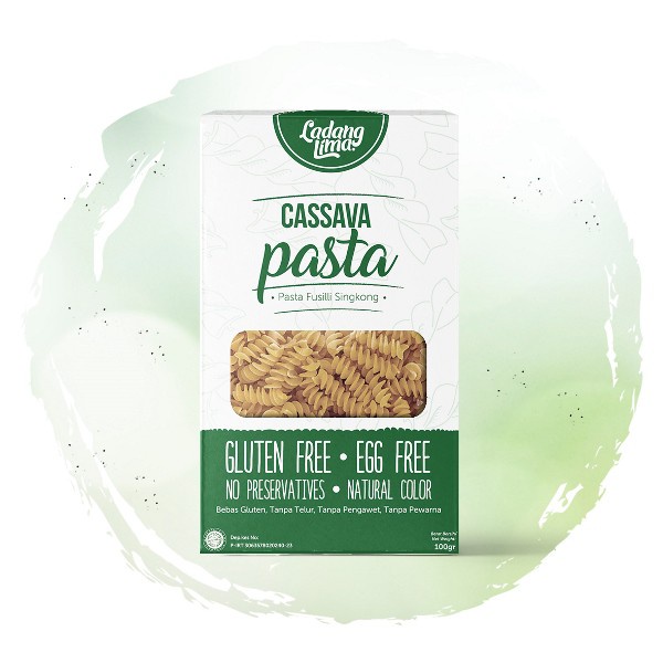 Ladang Lima Pasta Fussili 100gr Cassava Pasta Gluten Free