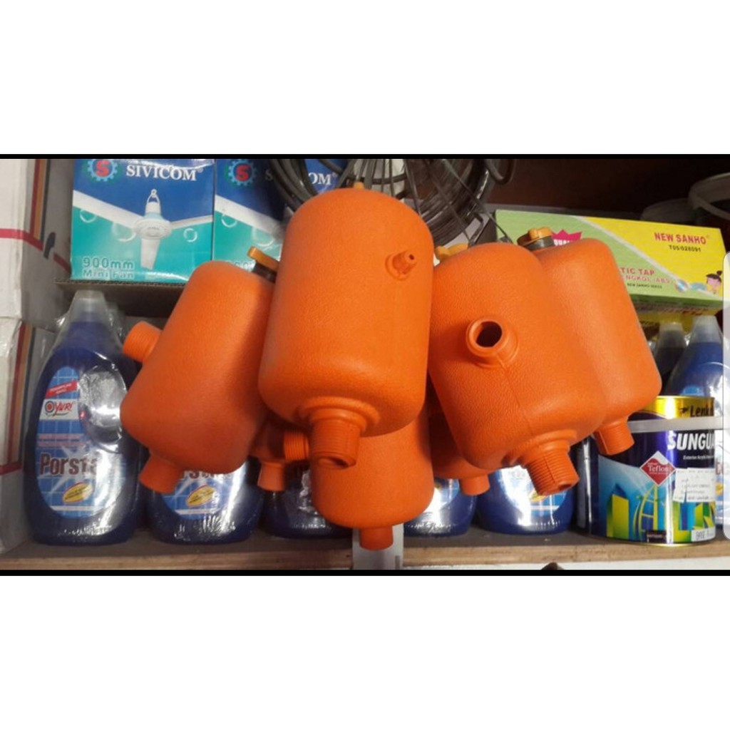Tabung Pompa air plastik 2L Oren/ Tabung pompa Otomatis 2 liter Orange/ Tabung PVC