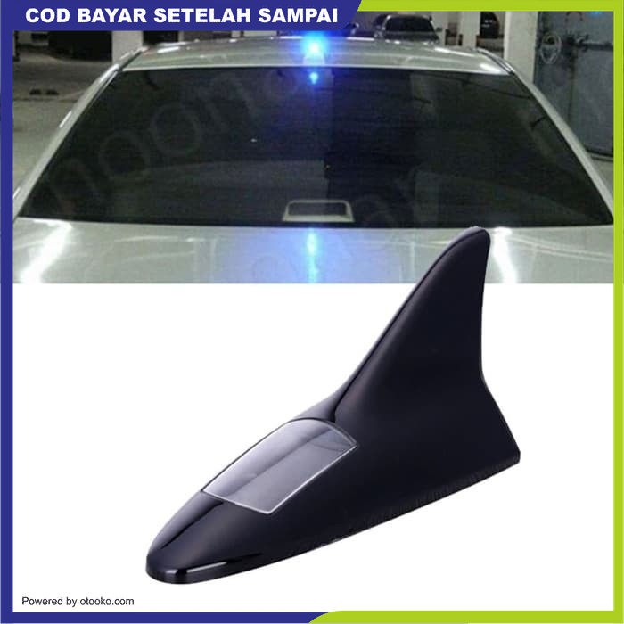 Lampu Laser Warning Shark Fin Solar Atap Mobil Sirip Hiu 8 LED