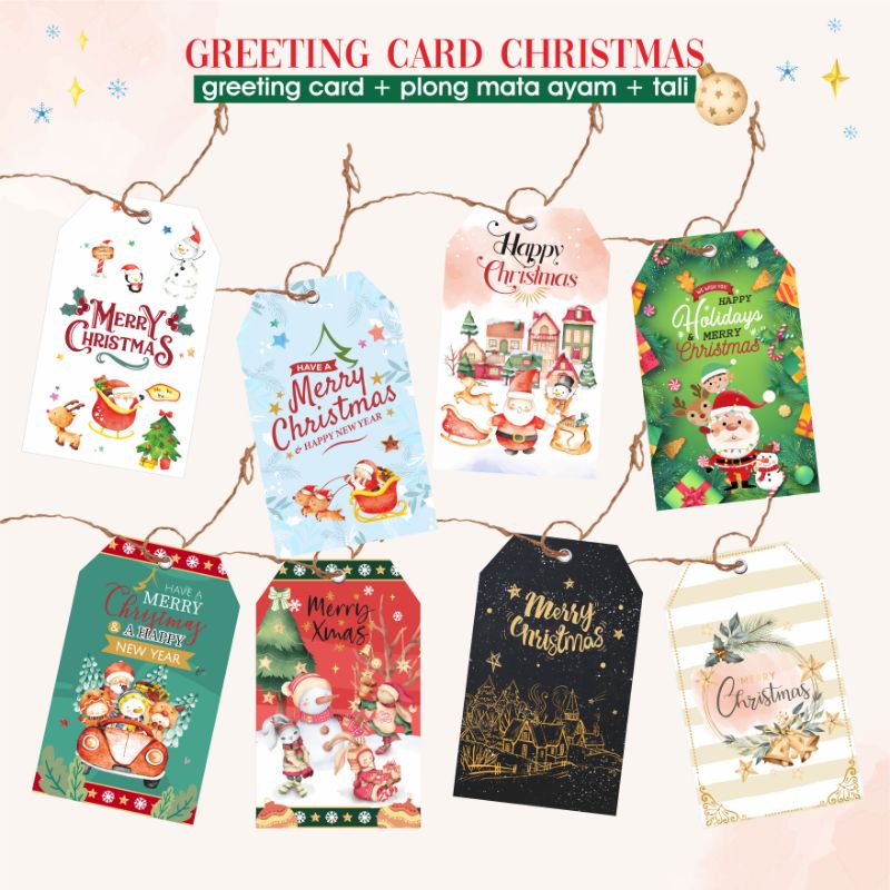 

kartu hampers natal / thank you card Christmas [isi 25pcs]