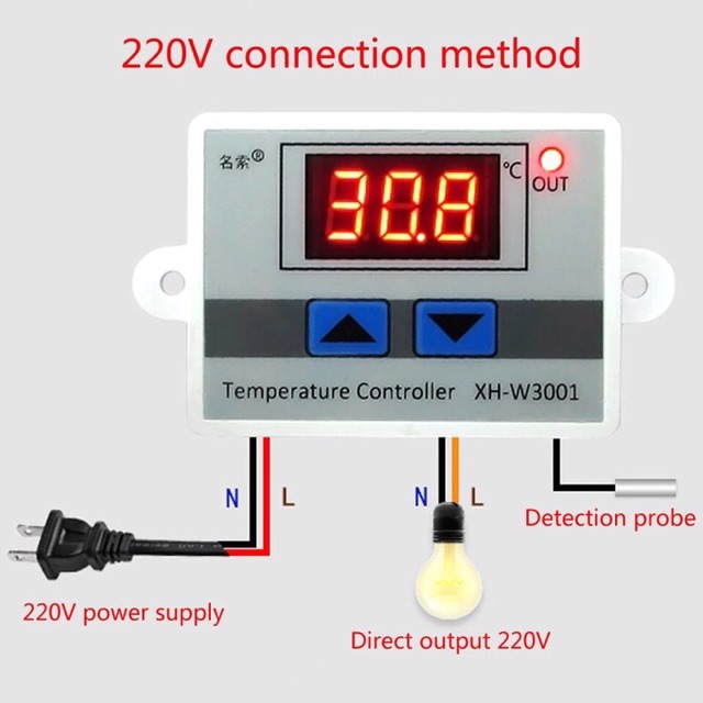 Termostat / Thermostat Digital AC 220V XH-W3001