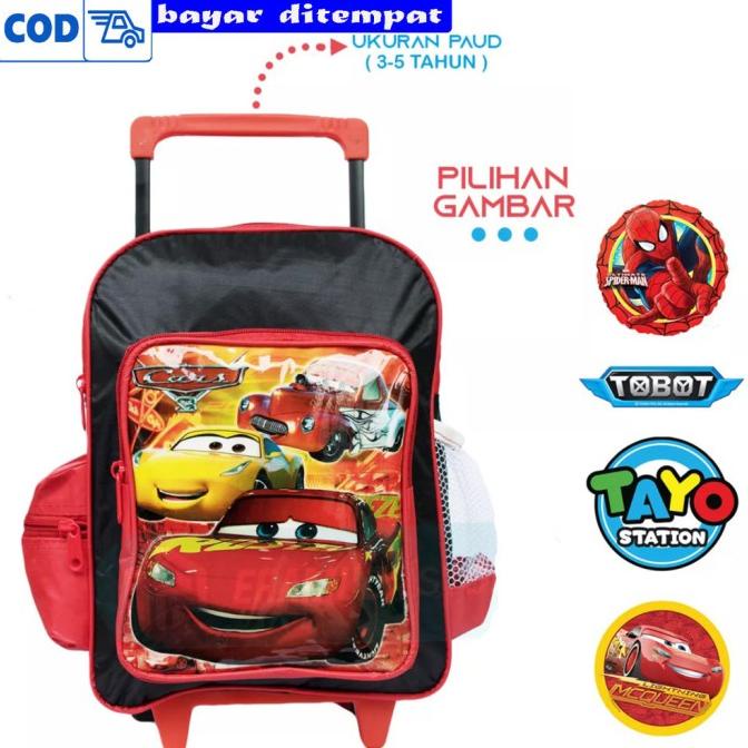Tas Troli / Tas Koper Anak Paud Tk Karakter Ukuran 12 Inch (Kecil)