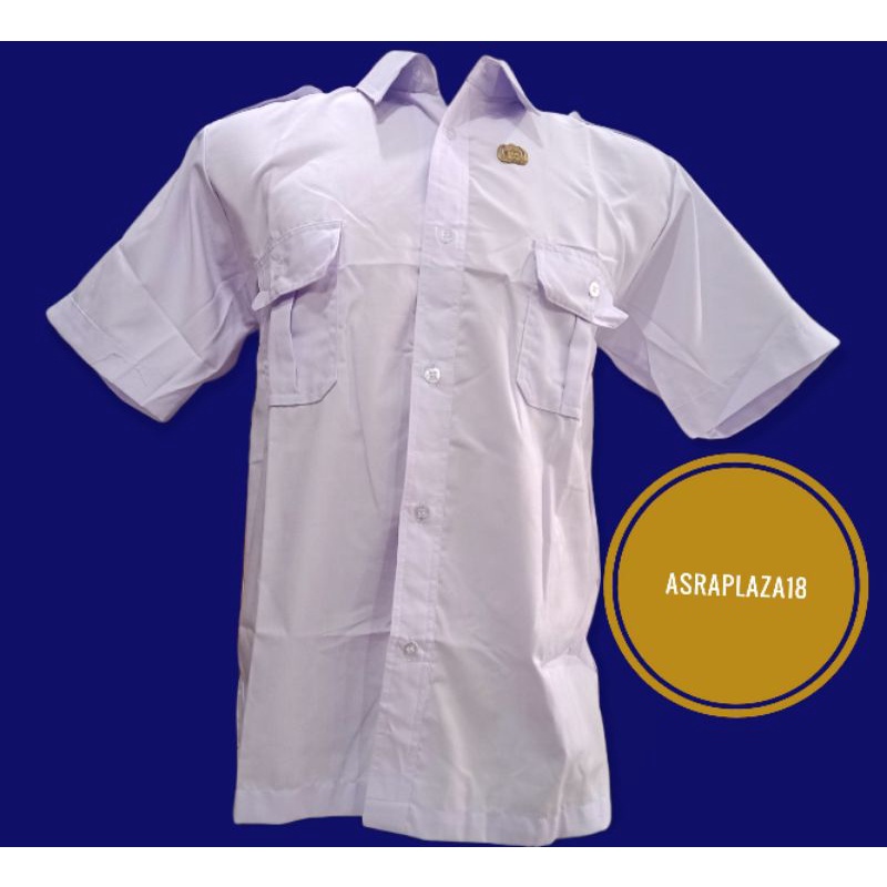 seragam dinas putih/PDH/kemeja Baju seragam dinas putih/PDH/kemeja PNS/Pemda Tangan pendek putih/PDH
