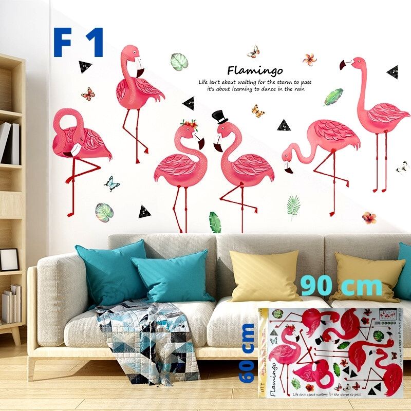 [GD] WALLSTICKER WALLSTIKER STIKER F1 FLAMINGO PINTU MANDI STICKER DINDING TEMBOK FLAMINGGO