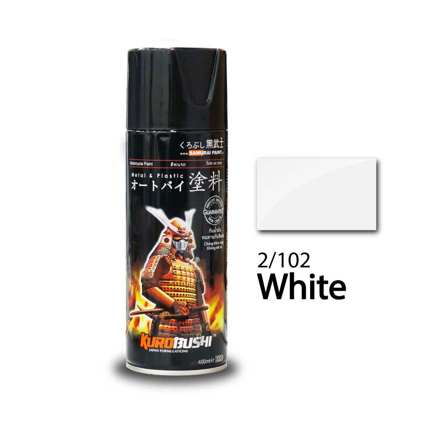 Samurai Paint Kurobushi Cat Semprot Pilox Pilok 400 ml - White / Putih Mengkilap / White Glossy (102)