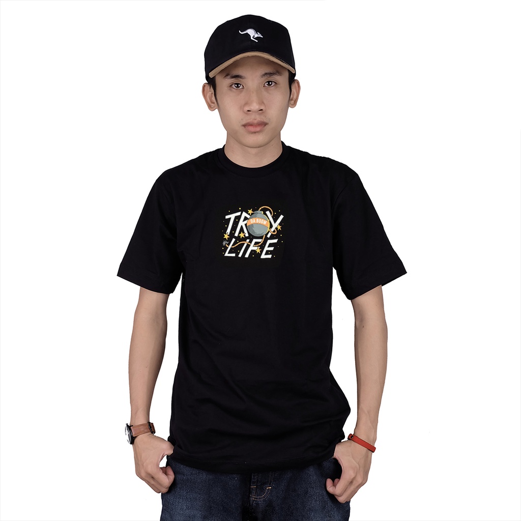 Troy Company T-Shirt Kaos Hitam MT 1869