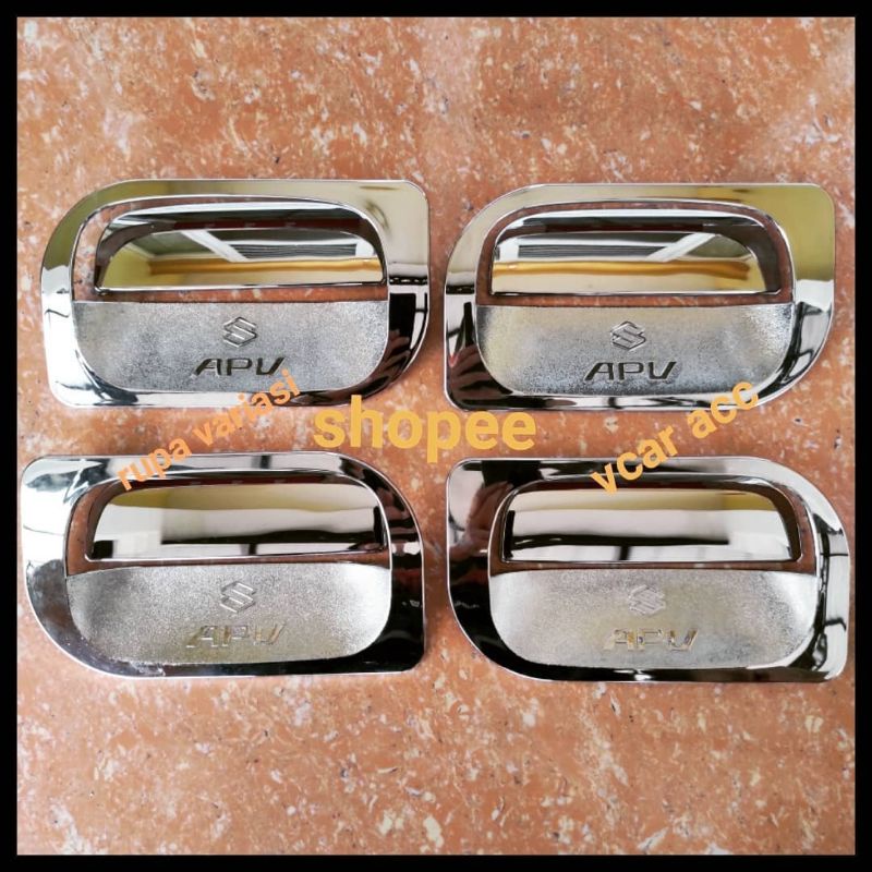 COVER OUTER MANGKOK + HANDLE PINTU MOBIL SUZUKI APV / APV ARENA AVP CHROME CROME TEMPEL