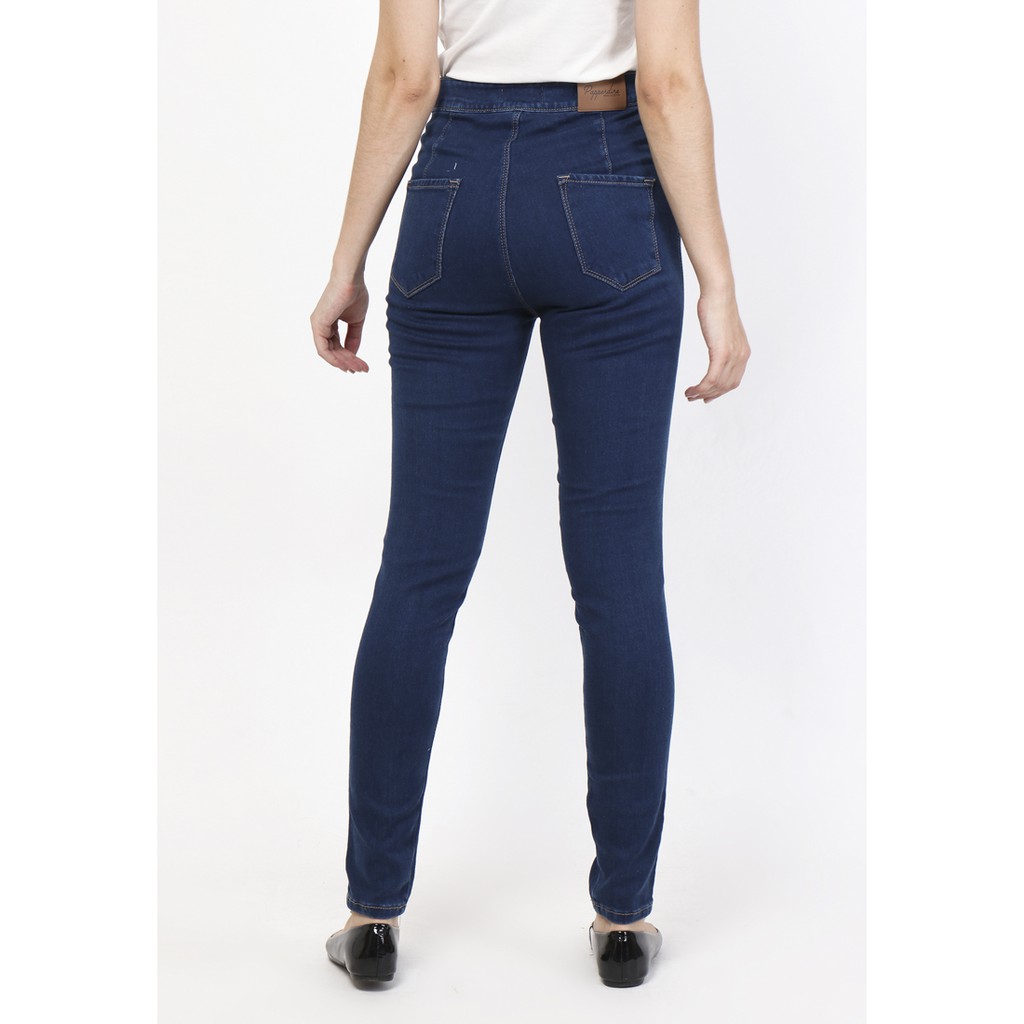 Dazina Highwaist Jeans Tulang - Celana HW Navy