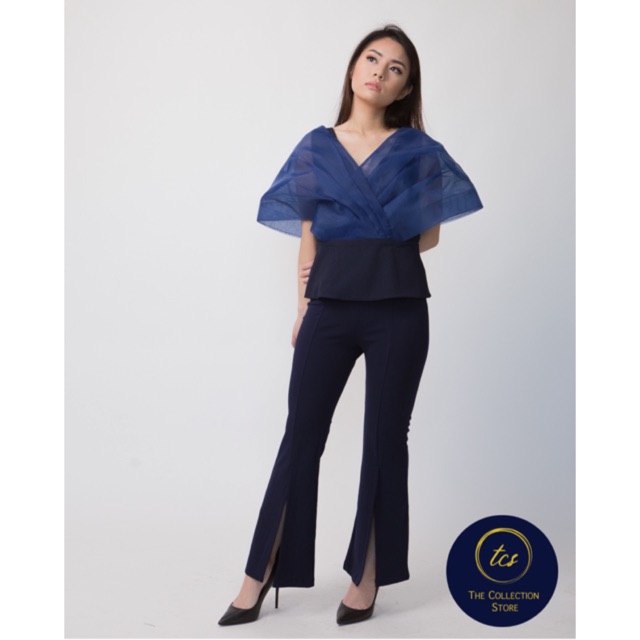 Atasan Formal Kantor Blouse Navy