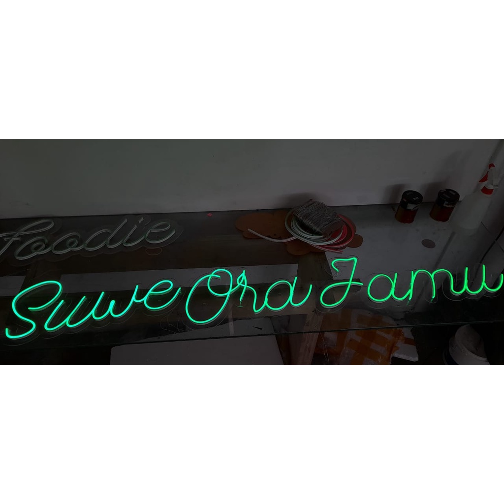 ( harga perhuruf ) Neon Flex Papan Nama | Papan Usaha LED Custom Neon Sign NeonFlex