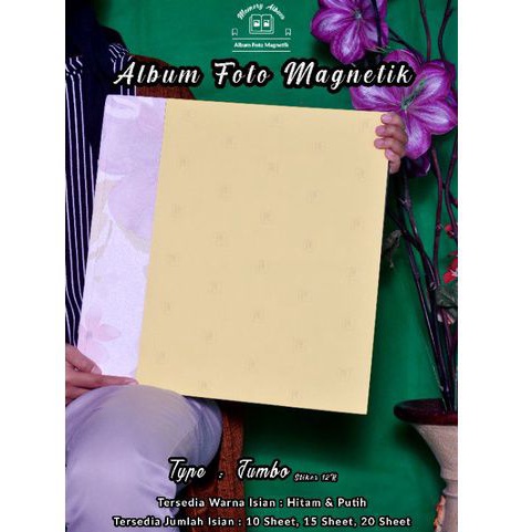 Album Foto Magnetik Jumbo Stiker 12R 20 Sheet Hitam