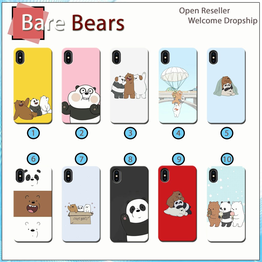 [JS-18] Case 3D Bare Bears for All Type Smartphone