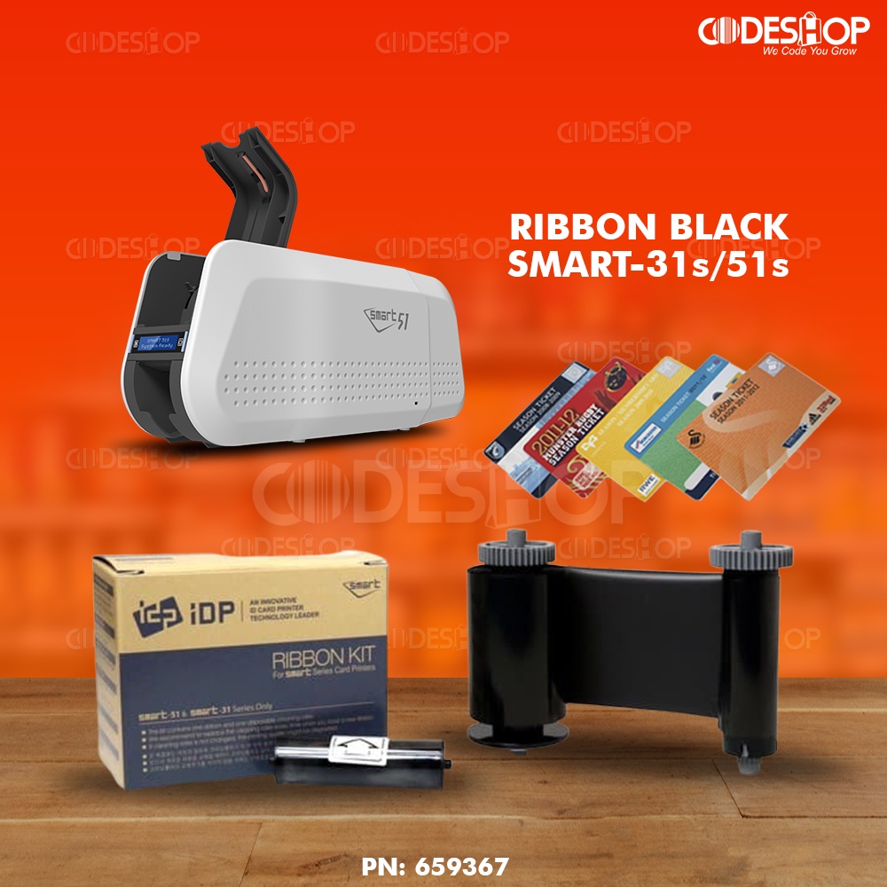 RIBBON SMART SERI 51S SMART-31S BLACK ORIGINAL TINTA PN 659367 ORI