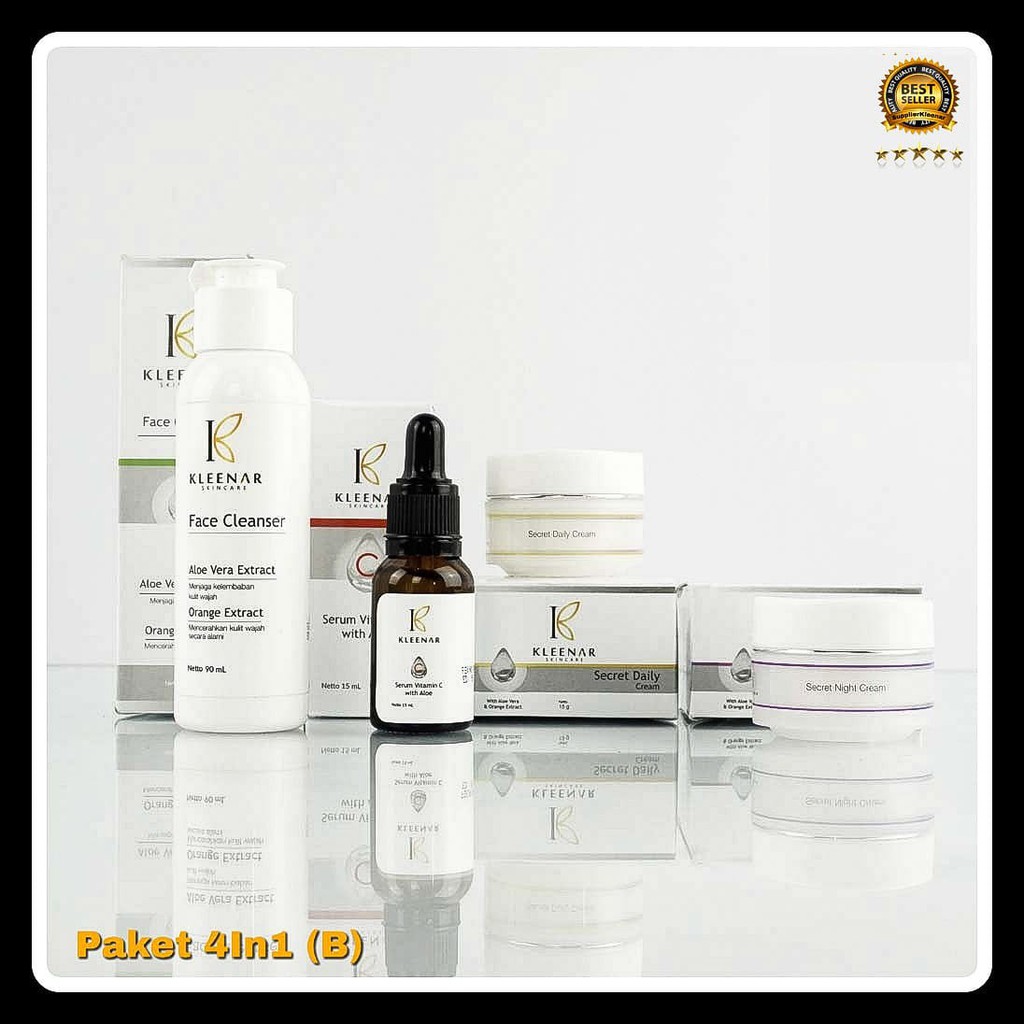 PAKET KECANTIKAN | KLEENAR SKINCARE 4 in 1 (B) | 100% AMAN dan ORIGINAL