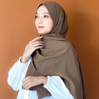 Pashmina Crinkle Airflow Cotton Shawl Import premium/ Pashmina Airflow/ Pashmina/ Crinkle/ Hijab 175x75