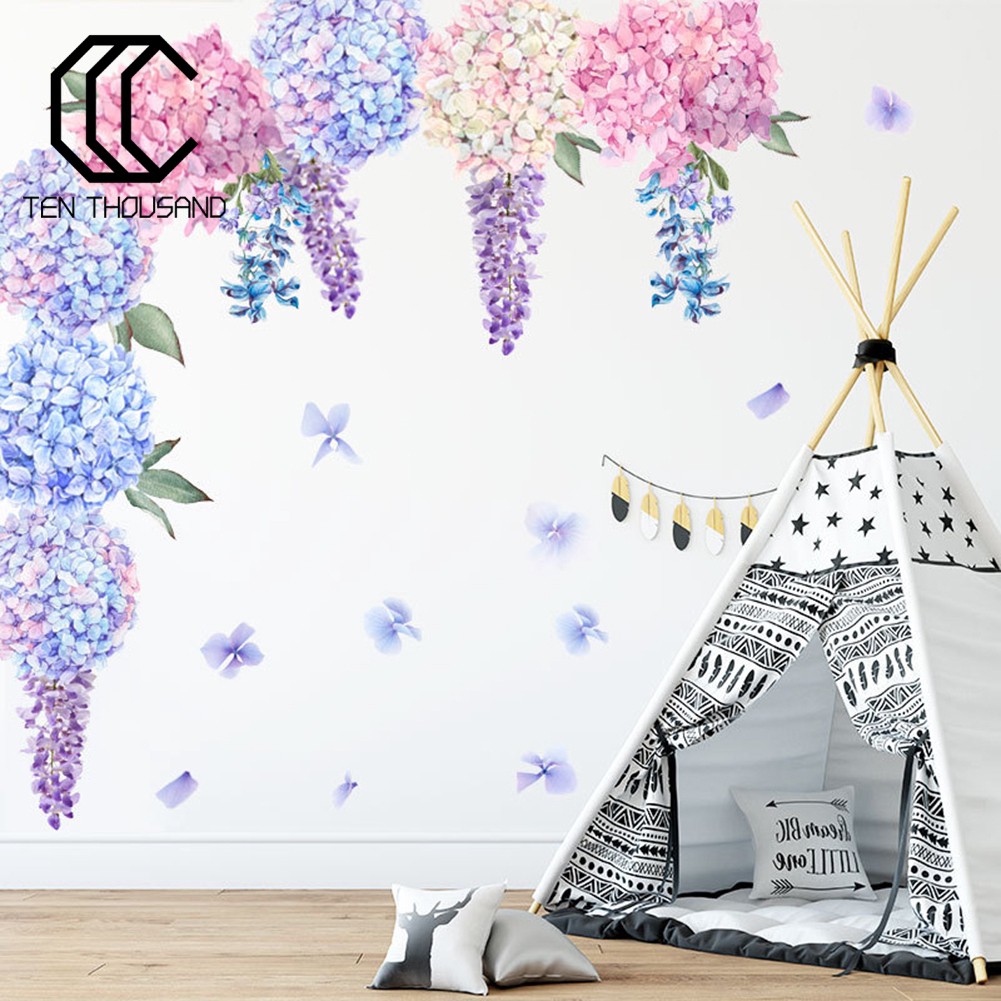 Cod Diy Stiker Dinding Dengan Bahan Mudah Dilepas Gambar Bunga