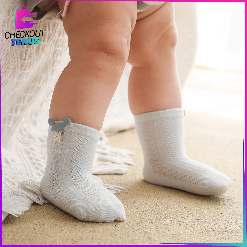 CT P213 Kaos Kaki Bayi Pendek Motif Miky Lucu Bahan Katun Elastis Anak Balita Unisex Anti Slip Kaos Kaki Bayi Karakter