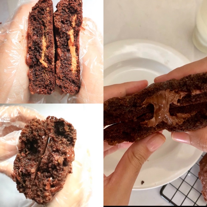 

SOFT BAKED STUFFED COOKIES FILLING (NUTELLA | PEANUT BUTTER | OVOMALTINE(