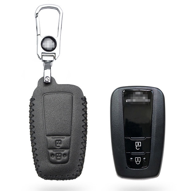 Casing Kunci remote Mobil keyless Bahan Kulit Untuk Toyota Prius / Camry / CROWN