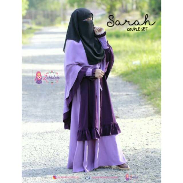 Gamis sarah set ibu dewasa original by zahidah