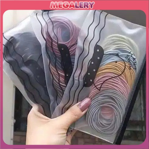 100PCS IKAT RAMBUT ELASTIS POLOS BAHAN KARET KOREA IMPORT