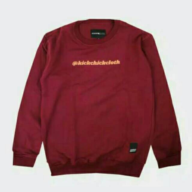 CREWNECK KICKCHICK CULTURE (BLACK MAROON)